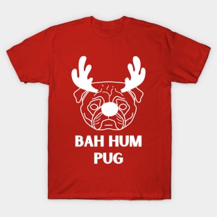 Funny Christmas Pyjama Top, Bah Hum Pug, Funny Christmas Pug Pun, Family Christmas Pyjama Top T-Shirt